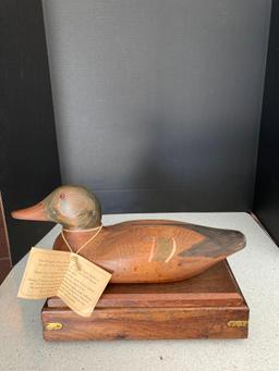 Duck decoy replica wood box