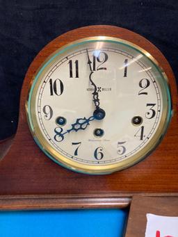 Pair of a wind up clocks, Howard Miller, and one from England