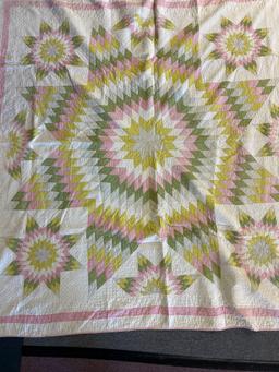 Beautiful antique handmade quilt approximately a full size