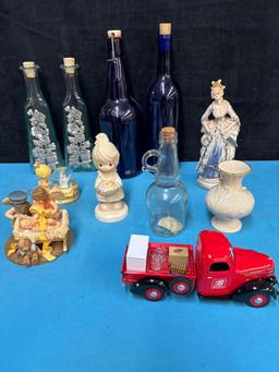 speedway diecast truck cobalt blue bottles precious moments etc.