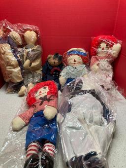 Dolls folk art Raggedy Ann Andy more