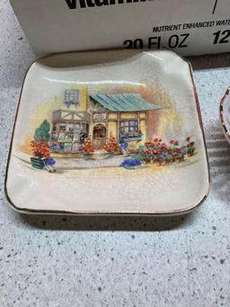 Two flats of small china items