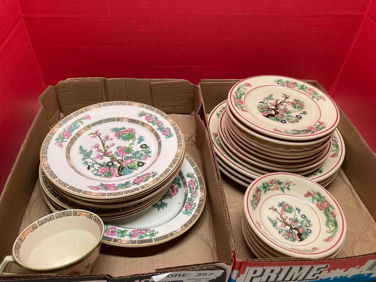 Indian tree China partial set and Shenango china partial set