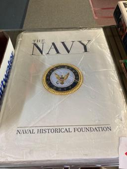 U.S. Navy book, JFK book and magazines and other vintage magazines