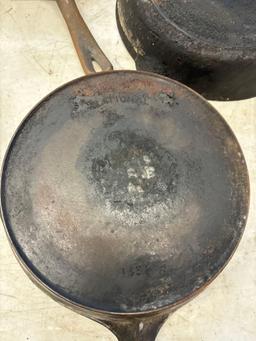 large lot of cast-iron pans Wagner Ware etc.