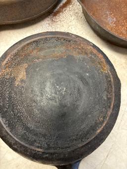 large lot of cast-iron pans Wagner Ware etc.