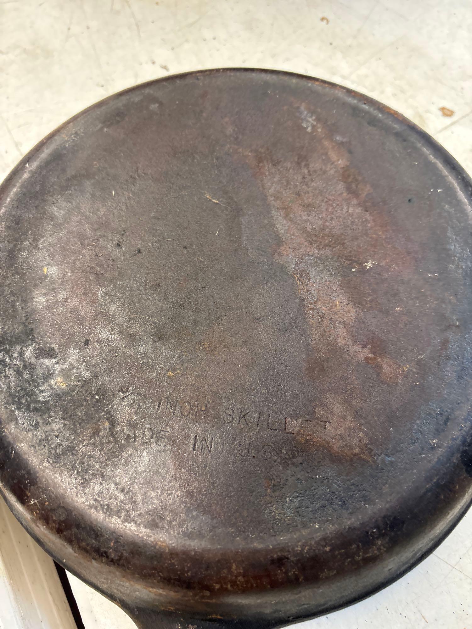 large lot of cast-iron pans Wagner Ware etc.