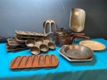 Vintage cookware, cast-iron, cornbread pan, visions cookware, and more