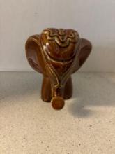 HULL brown pottery elephant