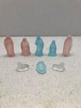 Pastel glass nativity figures