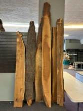 5 slabs of rough sawn boards