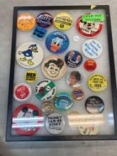 Novelty and political buttons