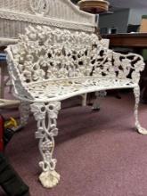 wrought iron garden bench vintage