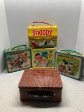 5 vintage lunchboxes