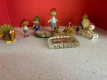 paperweights miniature rickshaw wood dolls