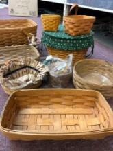 Collection of longaberger baskets, approx 10 picnic basket