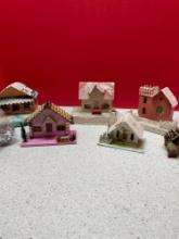 Vintage putz Christmas houses chrome candle clips for Christmas tree