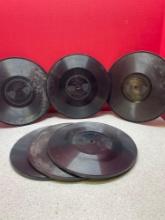 6 Thomas Edison 78 RPM records