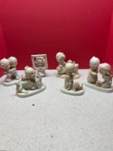 6 large precious moments figurines