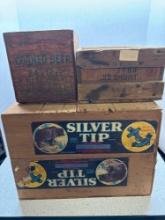Silver tip produce fruit crate corn beef crate 22 short bullet crate