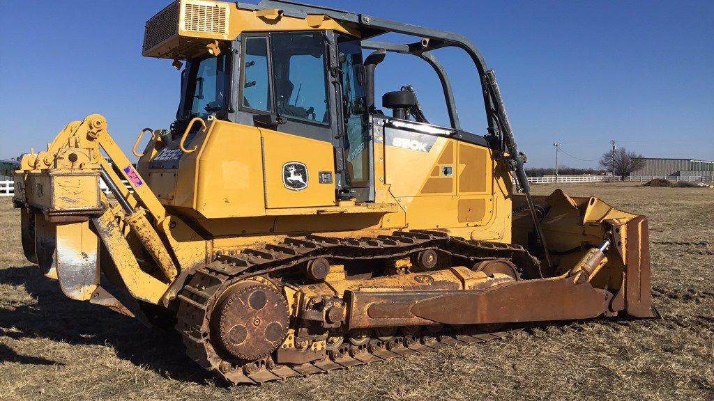 2012 JOHN DEERE 850K CRAWLER TRACTOR;