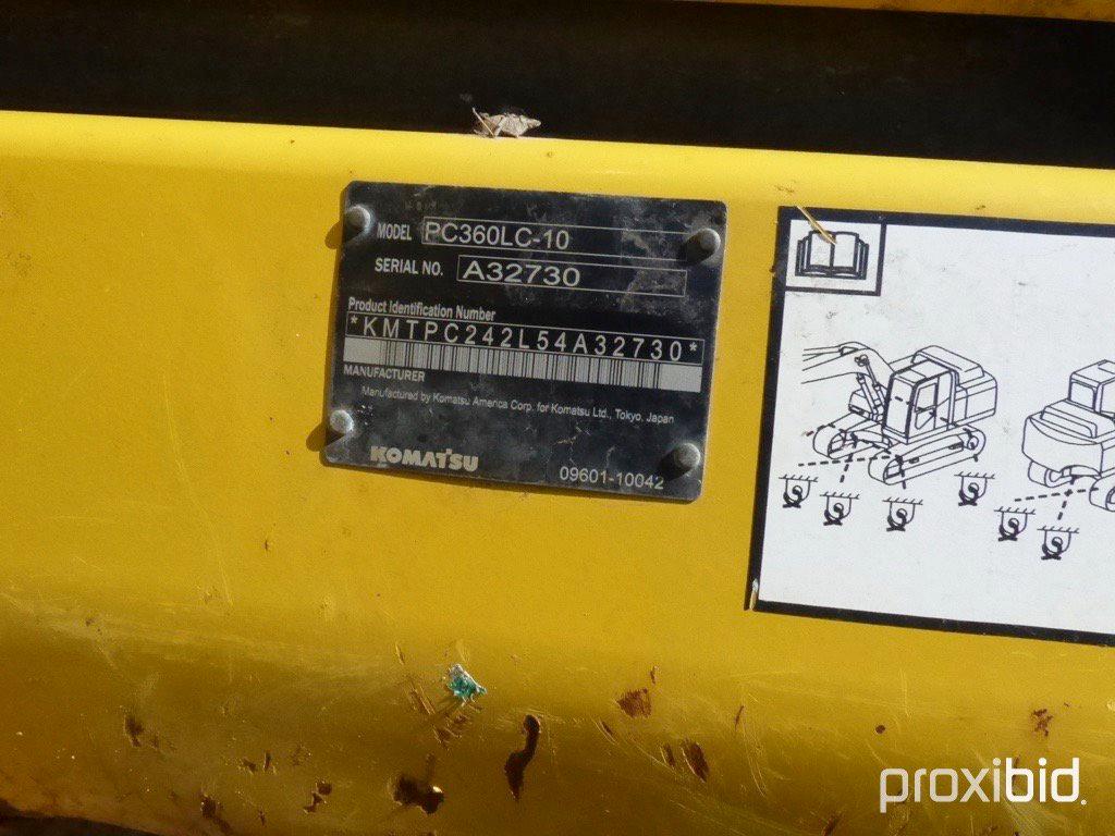 2012 KOMATSU PC360LC EXCAVATOR;