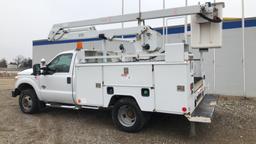 2011 FORD F350 4X4 BUCKET TRUCK;