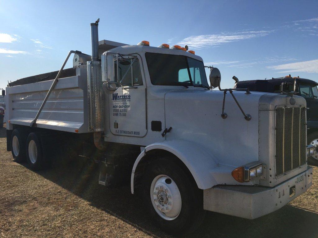 1993 PETERBILT 378 T/A DUMP TRUCK;