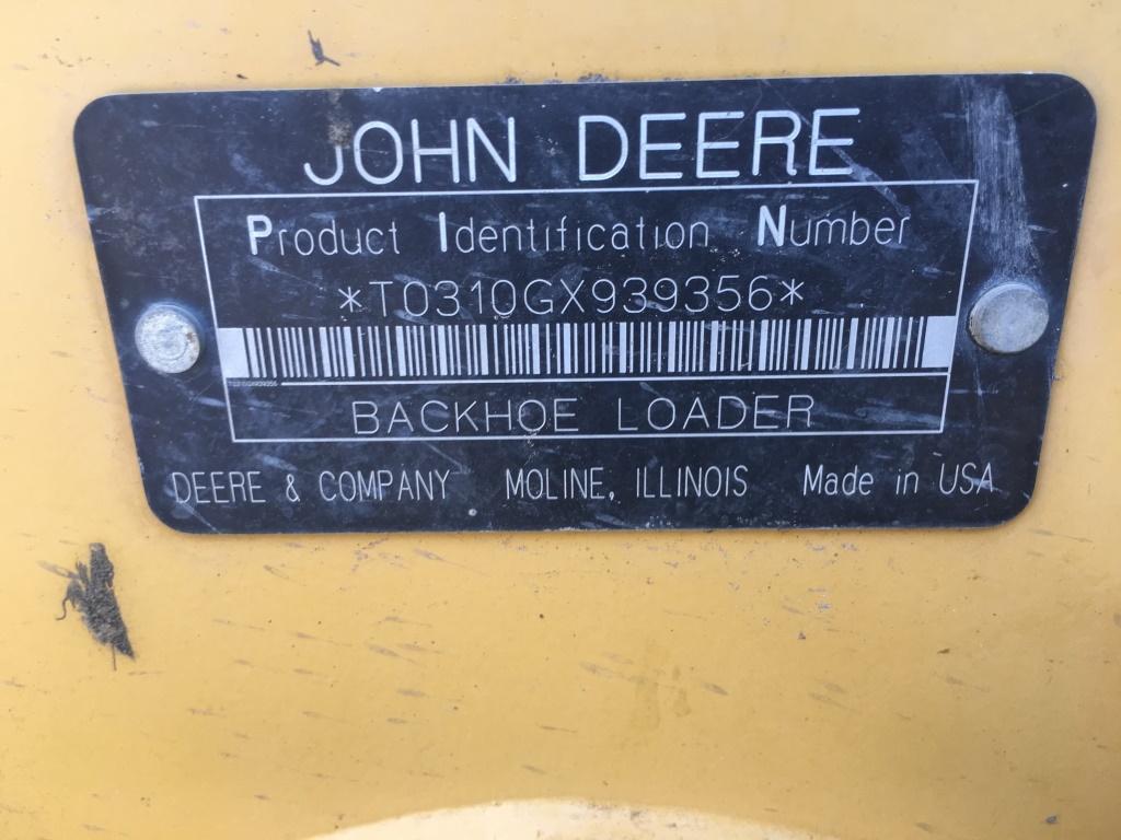 2004 JOHN DEERE 310G LOADER BACKHOE