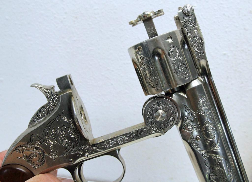 Pair of Fully Engraved Schofield Stage Revolvers One has a little play in the frame and the other