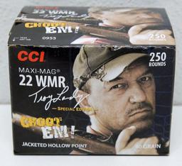 (250) Round Box CCI .22 WMR Troy Langley Special Edition Cartridges