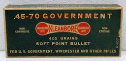 Full Vintage Box Remington .45-70 Government 405 gr. SP Cartridges, Dog Bone Box