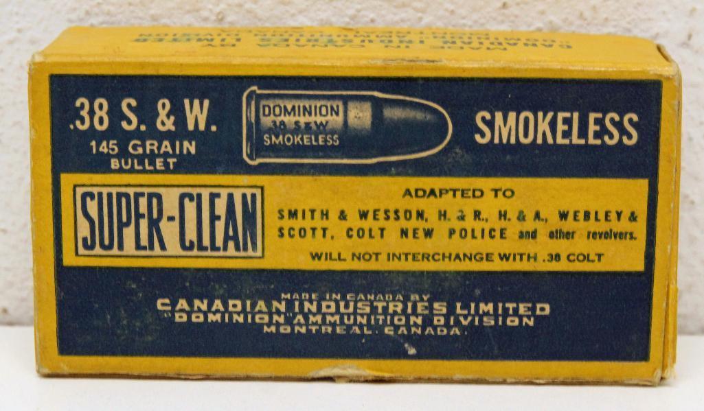 Vintage Full and Correct Box C-I-L Super-Clean .38 S&W 145 gr. Cartridges