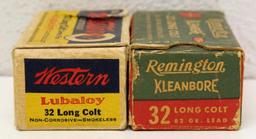 Partial Box 49 Correct Remington .32 Long Colt and Partial Box 46 Correct Western .32 Long Colt