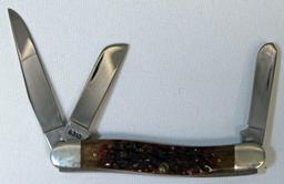 Case XX Three Blade Pocket Knife, Large Blade Reads '1993' and Next Blade Reads '6318'