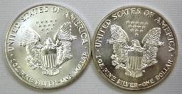 1986, 1987 Silver Eagles