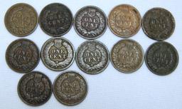 (6) 1899, (2) 1900, (3) 1901 Indian Head Cents