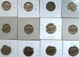 1923,1925,1926,1927,1928,1929,1929D,1930,1934,1935,1936,1937 Buffalo Nickels