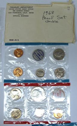 (2) U.S. Mint 1965 Special Mint Sets, (2) 1968 P&D Uncirculated Sets, 1969 P&D Uncirculated Set