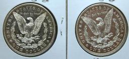 (2) 1898 Morgan Dollars, Possible Cleaning?