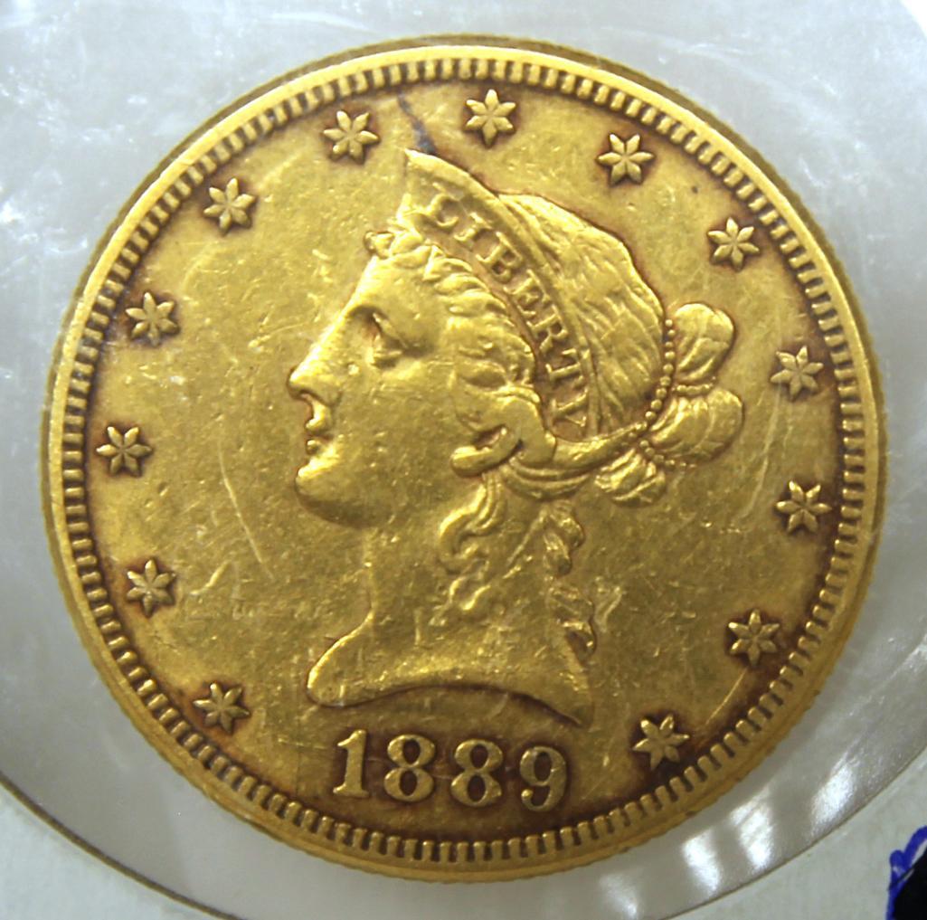 1889S Liberty Head $10 Gold