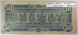 Confederate States of America Richmond 1864 $50 Note