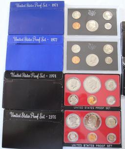 U.S. Mint 1971, 1972, 1974, 1976, 1978, 1979, 1980 Proof Sets