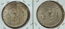 (2)1889 Morgan Dollars