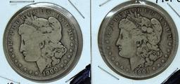 1900O,1901O Morgan Dollars