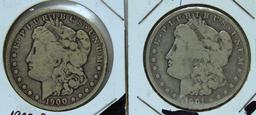 1900O,1901O Morgan Dollars