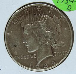 1934D Peace Dollar