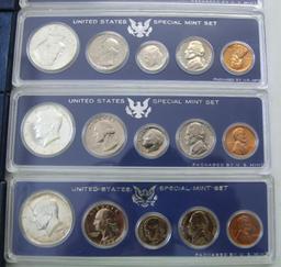 U.S. Special Mint Sets - (4) 1966, (3) 1967