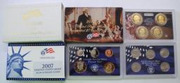 U.S. Mint 2007 Proof Set, Two Box Set with Presidential Dollars