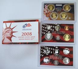 U.S. Mint 2005, 2008 Silver Proof Sets